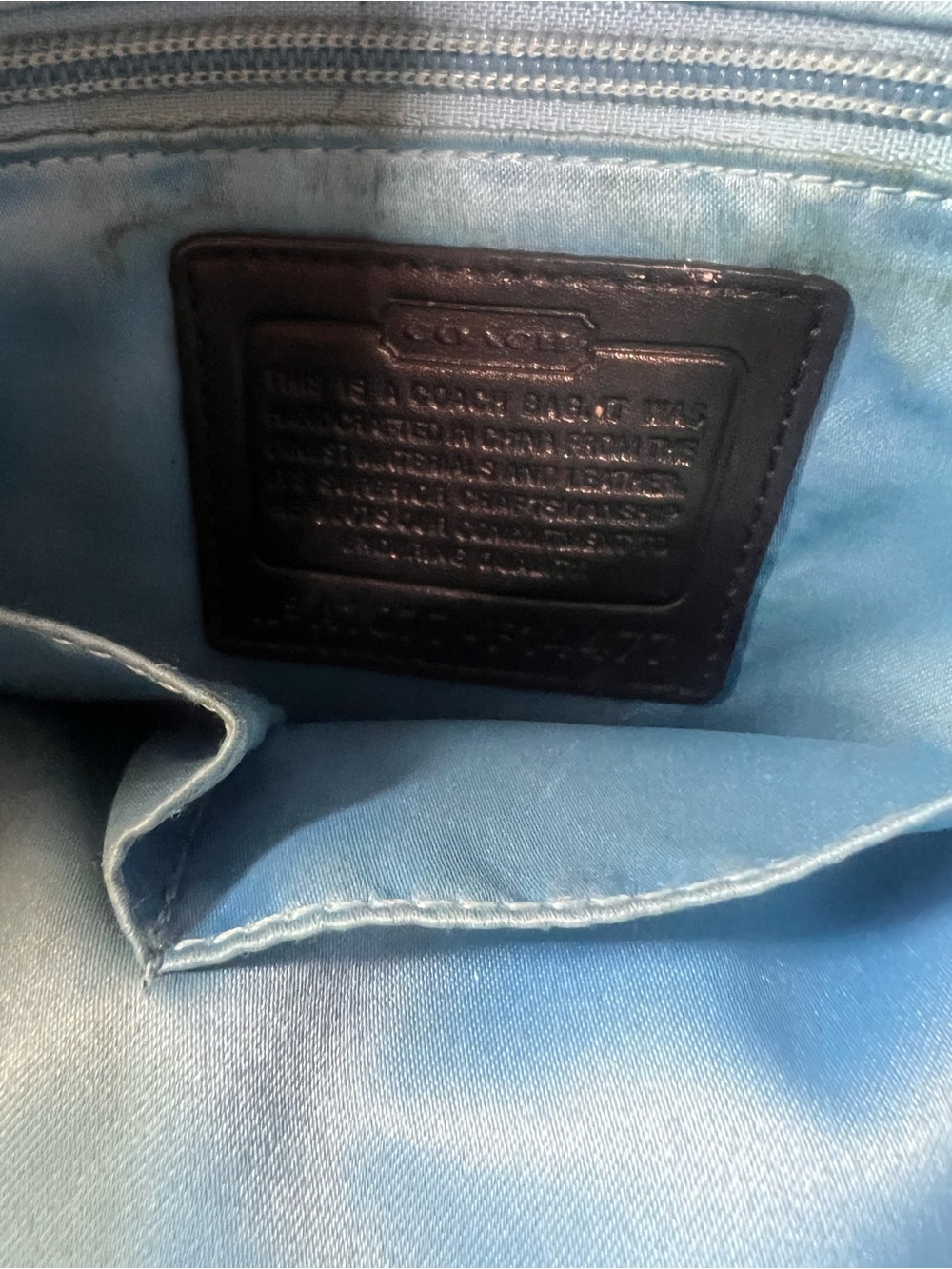 Coach Black & White Signature Stripe Tote - Picture 17 of 17